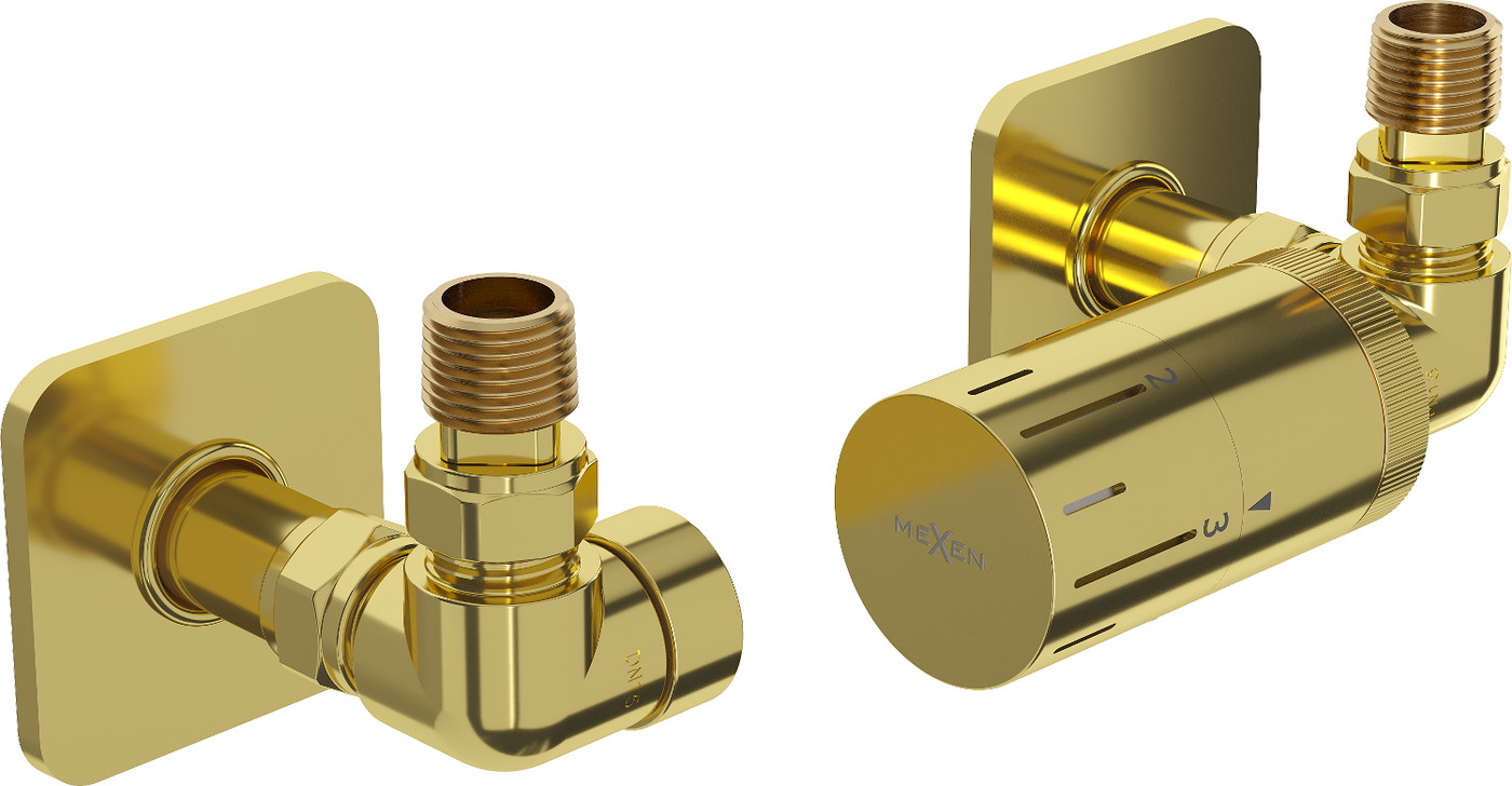 Mexen G05 sada termostatická osová s maskovacím S, zlatý - W903-958-909-50