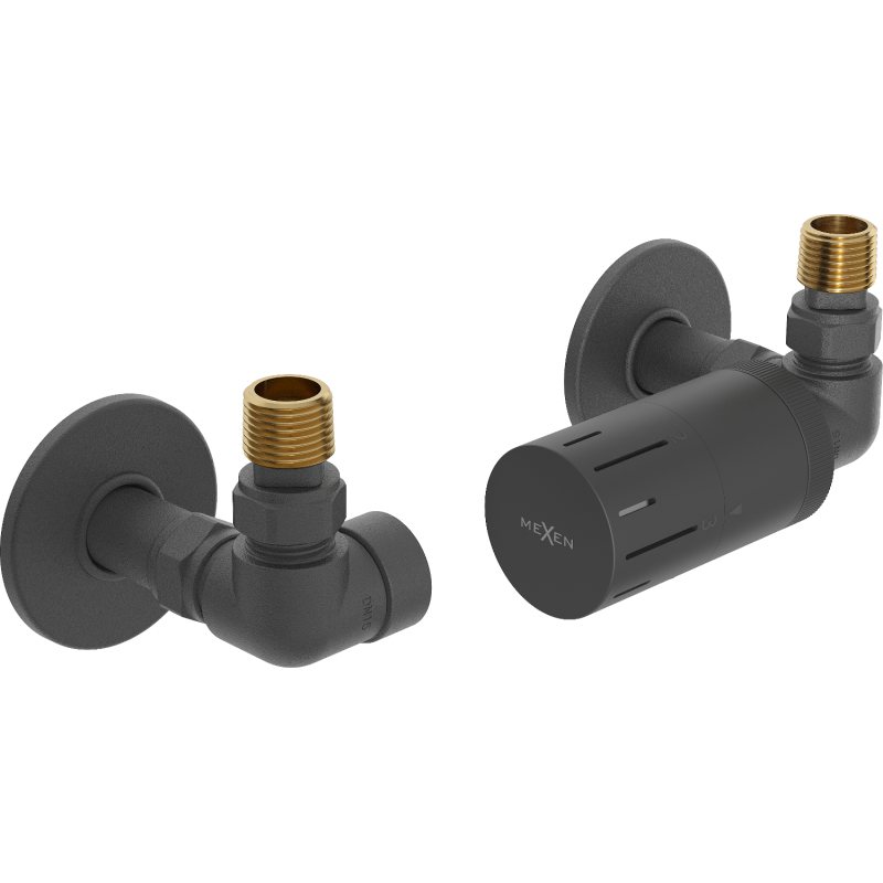 Mexen G05 axiální termostatická sada s krytkou R, antracit - W903-958-904-66