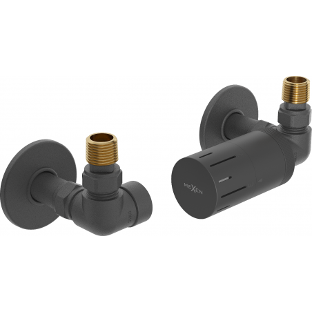 Mexen G05 axiální termostatická sada s krytkou R, antracit - W903-958-904-66