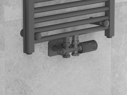 Mexen G05 termostatický set úhlový/přímý s maskováním S, Duplex, DN50, antracit - W908-958-910-66