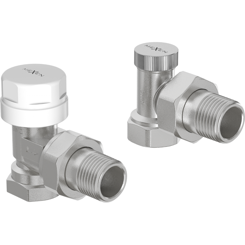 Mexen Uni-Term radiátorové ventily úhlové, nikl - W913-012-01