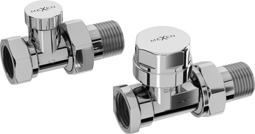 Mexen Uni-Term přímé radiátorové ventily, chrom - W902-000-01