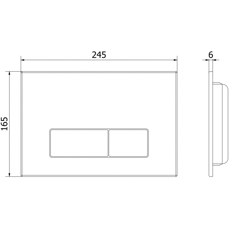 Mexen Fenix 13 splachovací tlačítko Slim, chrom lesklý - 601301