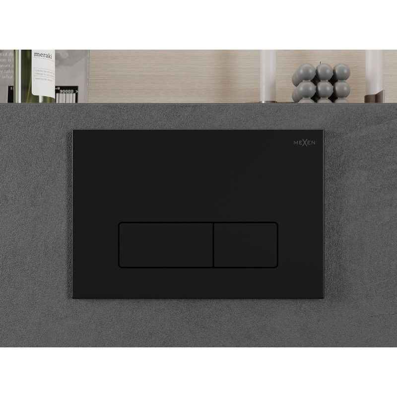 Mexen Fenix 13 tlačítko splachování Slim, černý mat - 601303