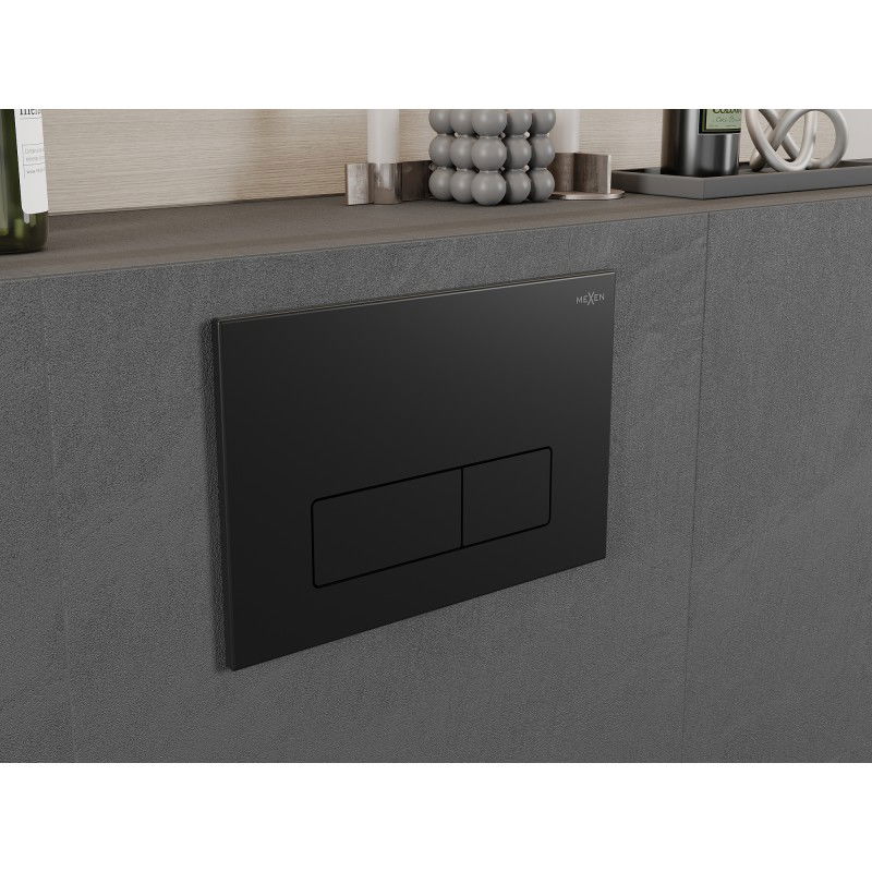 Mexen Fenix 13 tlačítko splachování Slim, černý mat - 601303