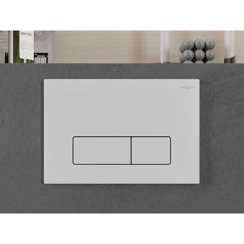 Mexen Fenix 13 tlačítko splachování Slim, bílý matný - 601320