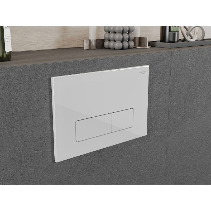 Mexen Fenix 13 splachovací tlačítko Slim, bílá lesklá - 601300