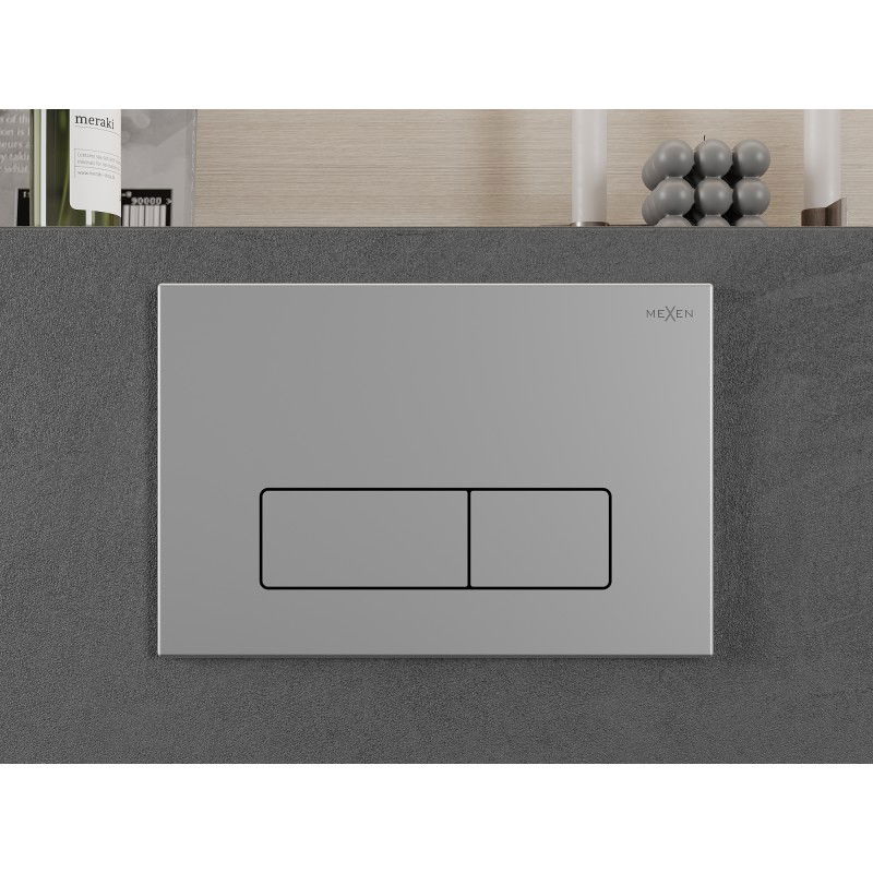 Mexen Fenix 13 tlačítko splachování Slim, matný chrom - 601302