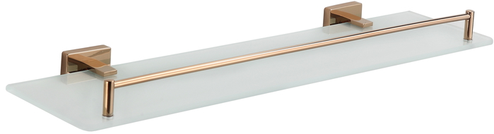 Mexen Arno závěsná skleněná police, růžové zlato - 7020737-60