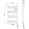 Mexen Aran elektrický radiátor 960 x 500 mm, 500 W, bílý - W306-0960-540-00-20