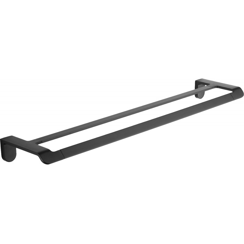 Mexen Lea dvojitý háček na ručník, černý - 7026025-70