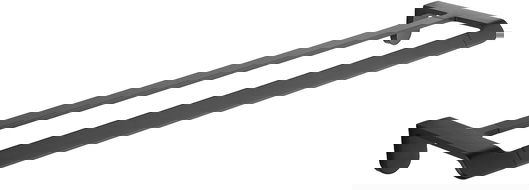 Mexen Lea dvojitý háček na ručník, černý - 7026025-70