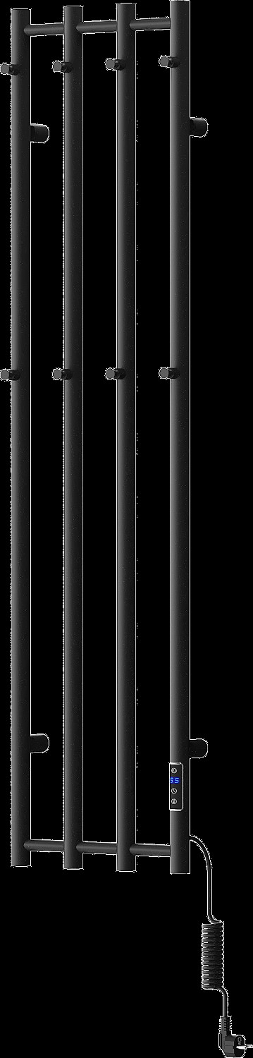 Mexen Pino elektrický radiátor s věšáky na ručníky 1405 x 347 mm, 250 W, černý - W301-1405-347-00-70