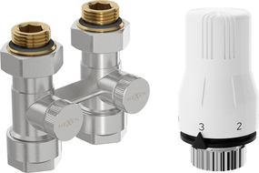 Mexen G02 termostatická sada, dvoutrubková DN50, přímá 1/2"x16 mm, nikl - W912-016-928-01