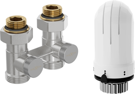 Mexen G03 dvojtrubková termostatická sada DN50, rovná 1/2"x3/4", nikl - W912-012-938-01