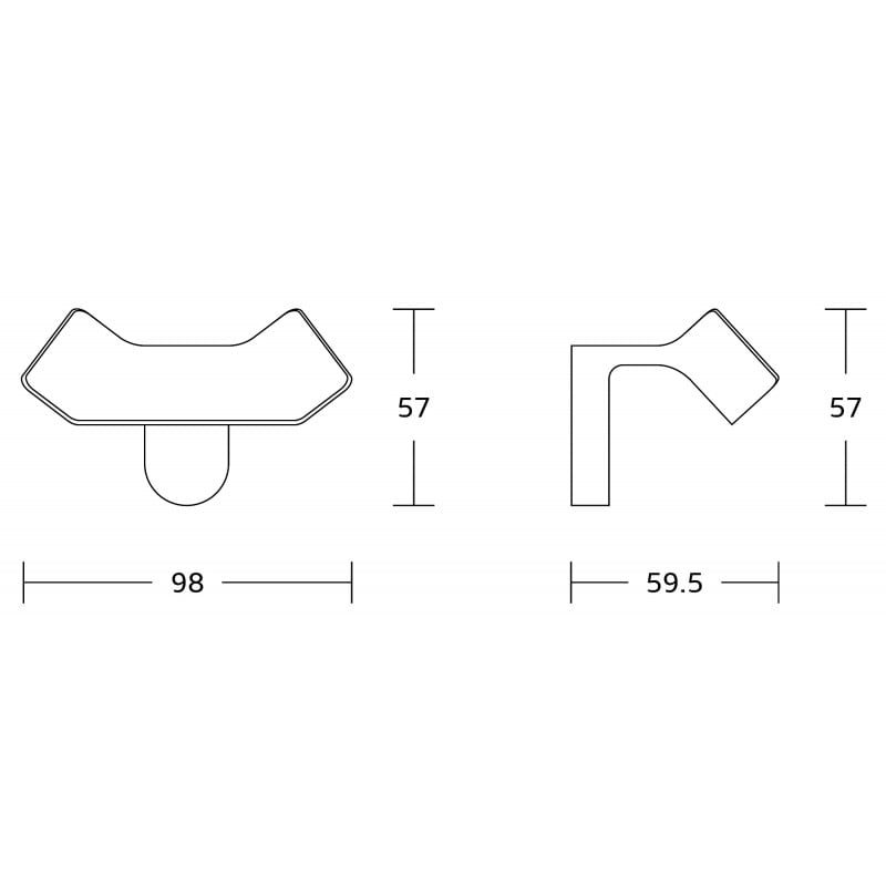 Mexen Lea dvojitý háček na ručník, zlatý - 7026035-50