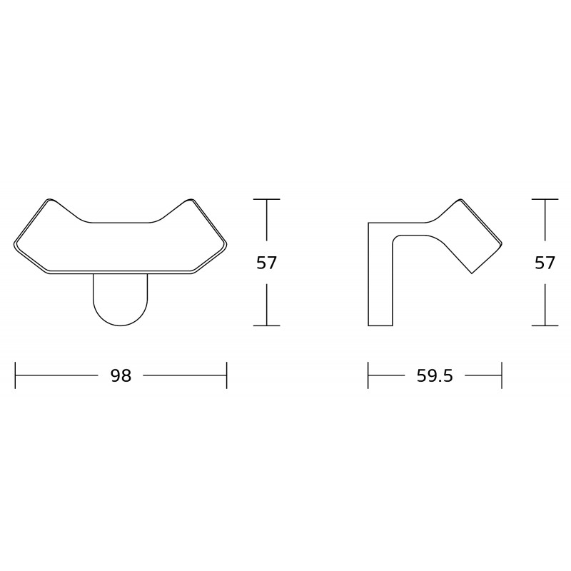 Mexen Lea dvojitý háček na ručník, černý - 7026035-70