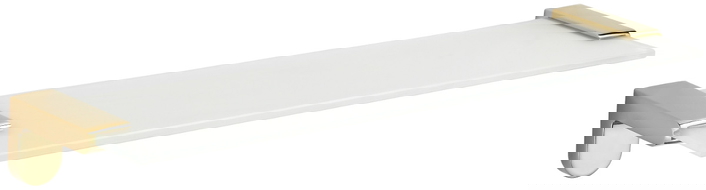 Mexen Lea závěsná skleněná police, zlatá - 7026037-50