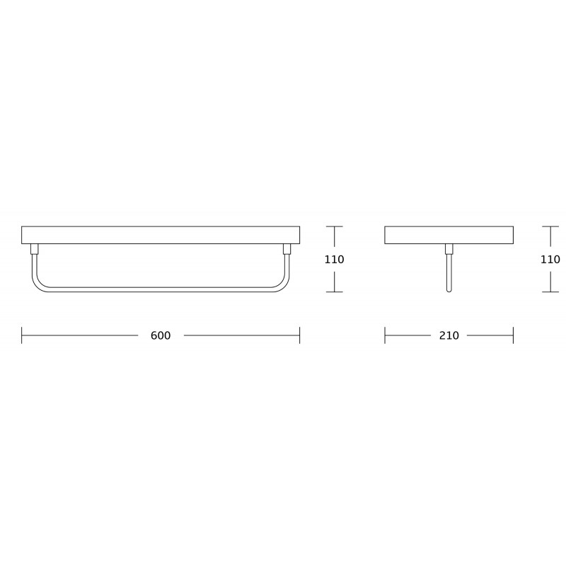 Mexen Pavo police na ručník, černá - 7030420-70