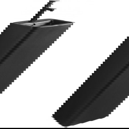 Mexen Otra volně stojící umyvadlo 40 x 40 cm, černá mat - 26034070