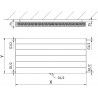 Mexen CCL21 Line deskový radiátor 900 x 1800 mm, spodní středové připojení, 2861 W, antracit - W6C21L-090-180-66