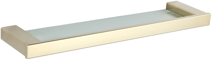 Mexen Pavo závěsná skleněná police, zlatá - 7030437-50