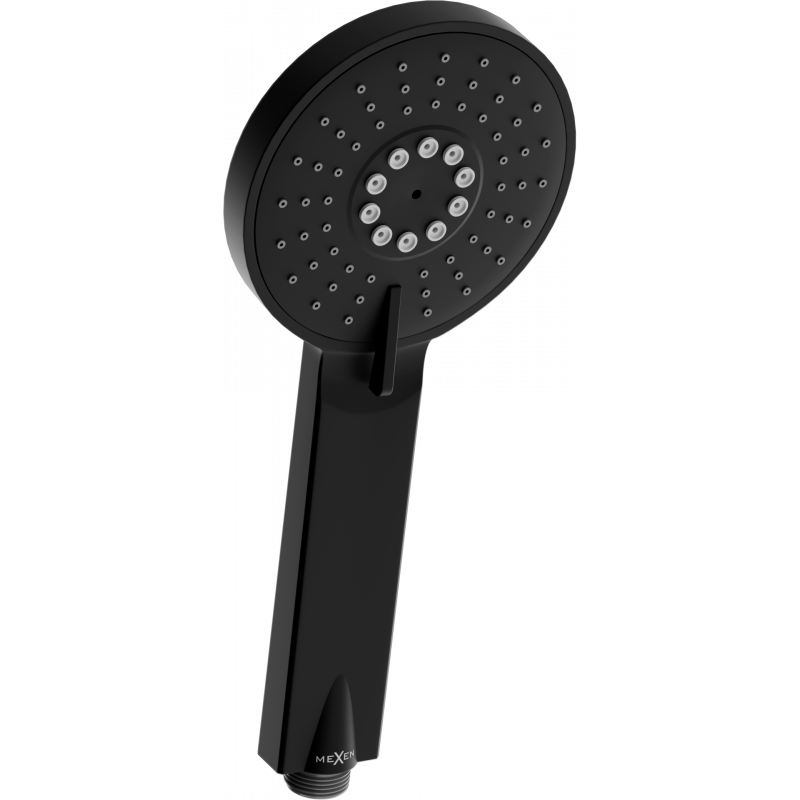 Mexen R-40 3funkční sprchová hlavice, černá - 79540-70