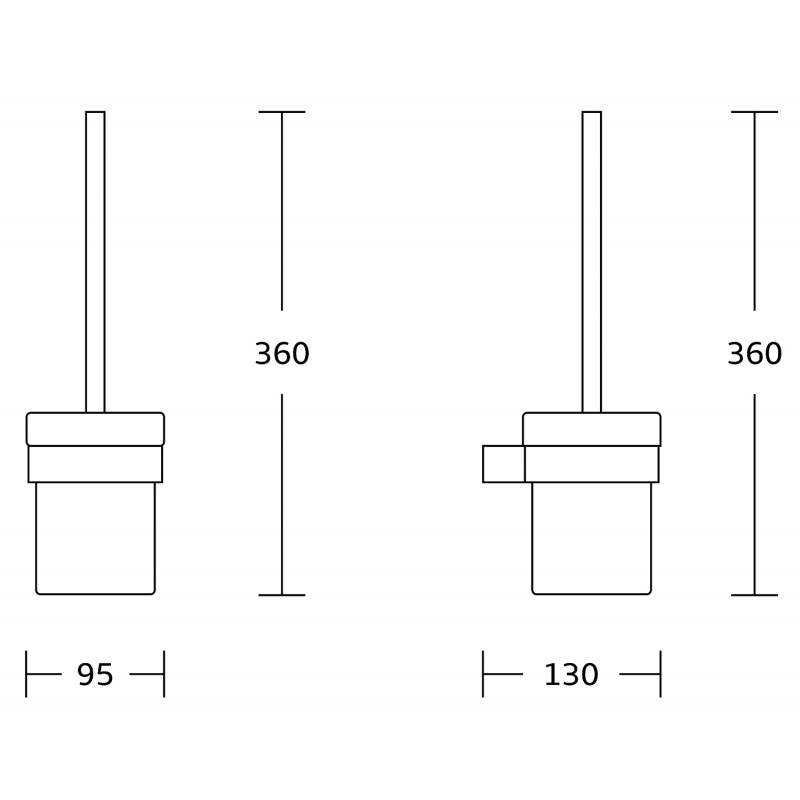 Mexen Pavo WC kartáč, chrom - 7030450-00