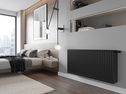 Mexen CC33 deskový radiátor 600 x 1400 mm, střední spodní připojení, 3268 W, černý - W6C33-060-140-70