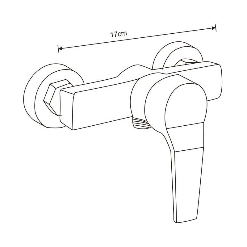 Mexen Caro černá sprchová baterie - 746640-70