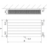 Mexen CCL33 Deskový radiátor Line 500 x 500 mm, spodní středové připojení, 950 W, antracit - W6C33L-050-050-66