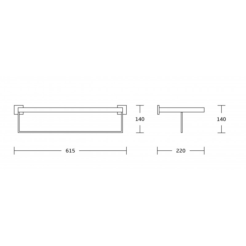 Mexen Vox polička na ručníky, černá - 707020-70