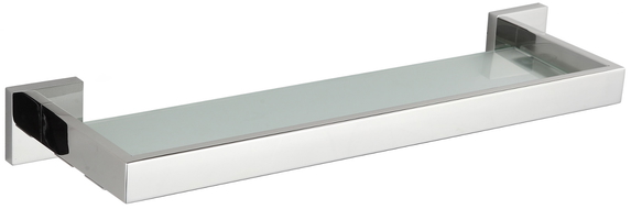 Mexen Vox závěsná skleněná polička, chrom - 707037-00