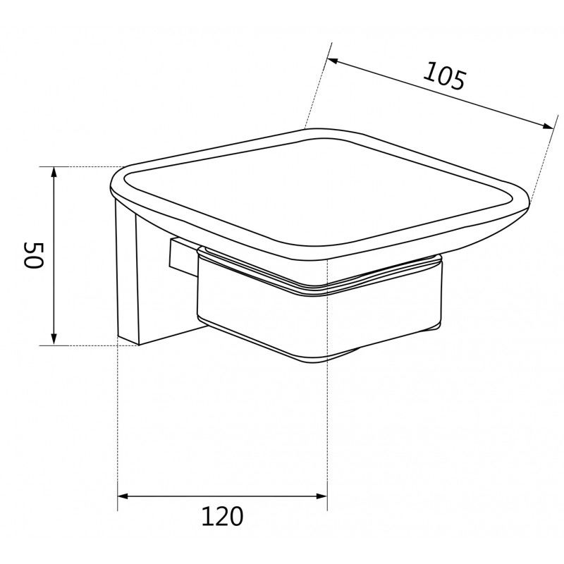 Mexen Vox mýdlenka, chrom - 707039-00