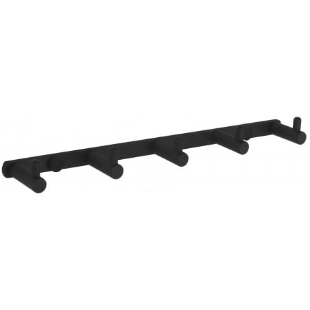 Mexen háček na ručník s pěti držáky, černý - 709165-70