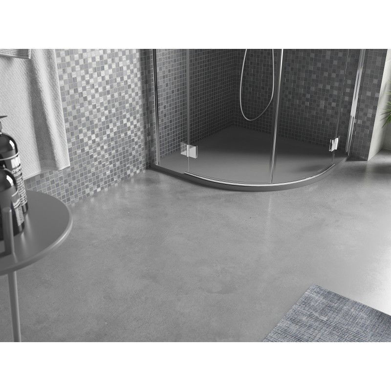 Mexen Bert čtvrtkruhový sprchový kout SMC 80 x 80 cm, šedý - 4KR618080