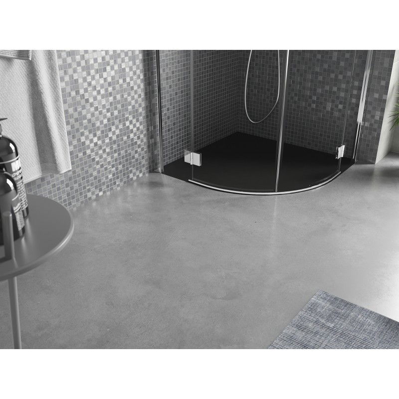 Mexen Bert sprchová vanička půlkruhová SMC 80 x 80 cm, černá - 4KR708080