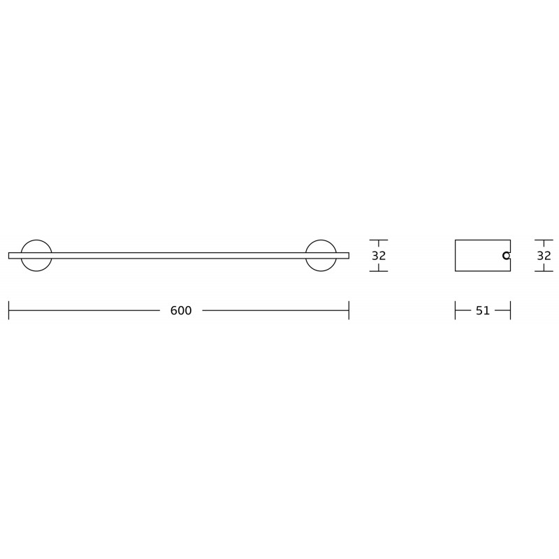 Mexen Aron, držák na ručník, černý/chrom - 7088124-07