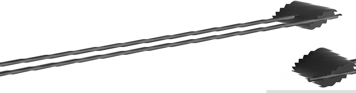 Mexen Aron dvojitý věšák na ručníky, černý - 7088125-70