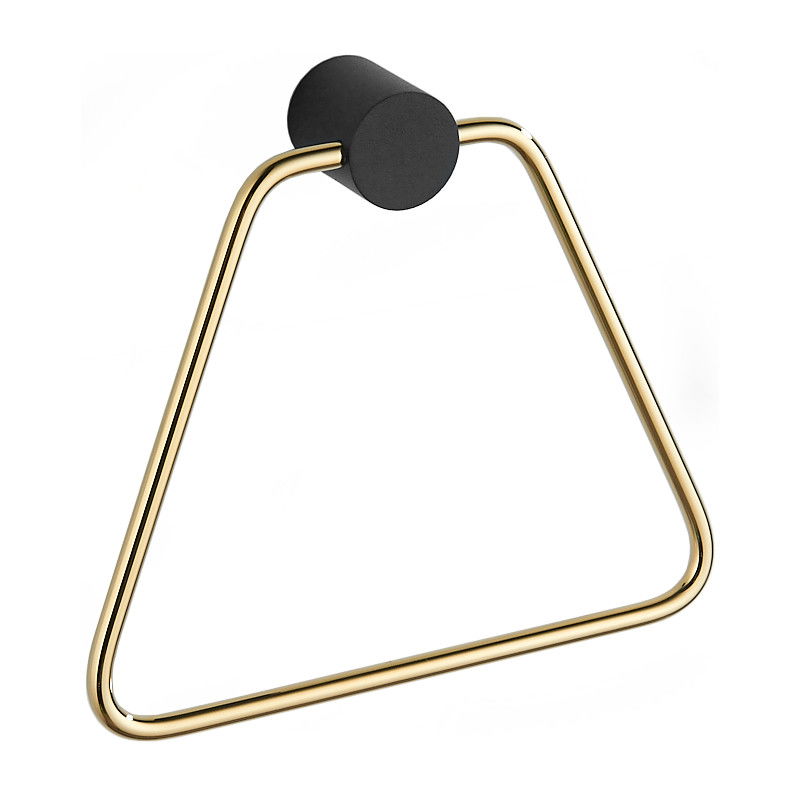 Mexen Aron věšák na ručník, černý/zlatý - 7088132-57