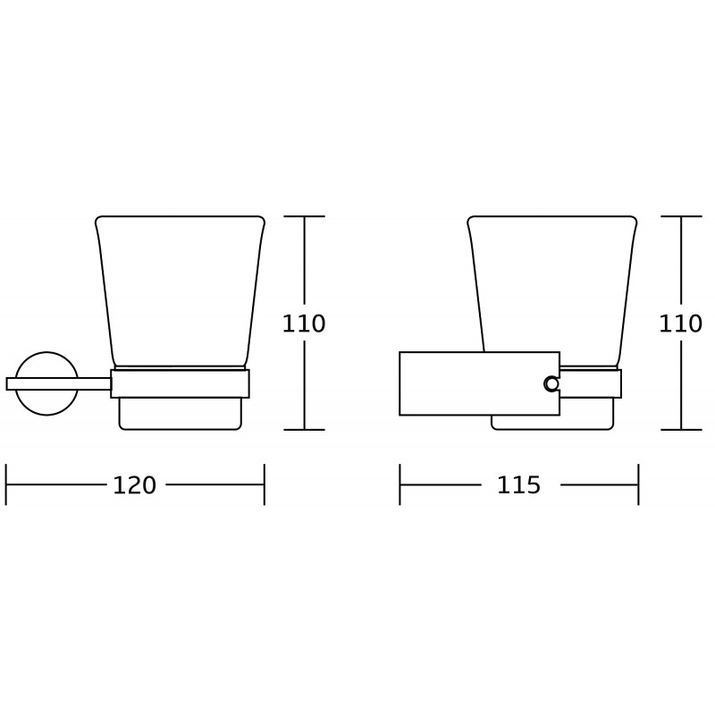Mexen Aron kelímek na kartáčky, černý/růžové zlato - 7088138-67