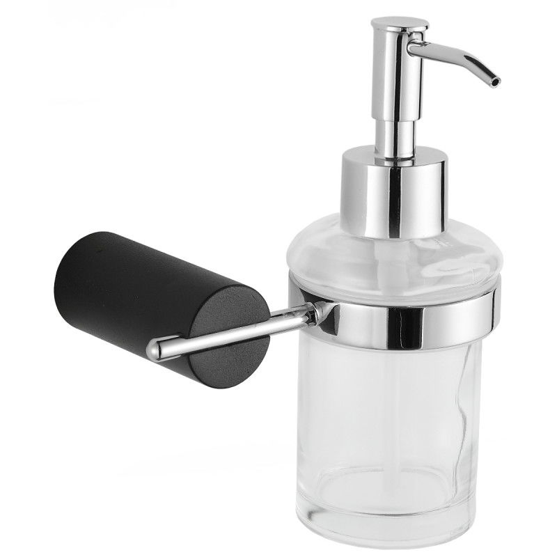 Mexen Aron dávkovač mýdla, černý/chróm - 70881388-07