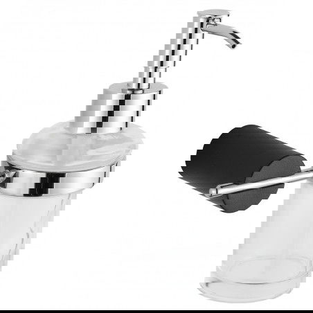 Mexen Aron dávkovač mýdla, černý/chróm - 70881388-07