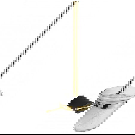 Mexen Aron toaletní kartáč, černý/zlatý - 7088150-57