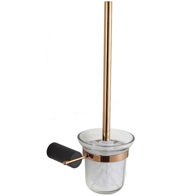 Mexen Aron toaletní kartáč, černá/růžové zlato - 7088150-67