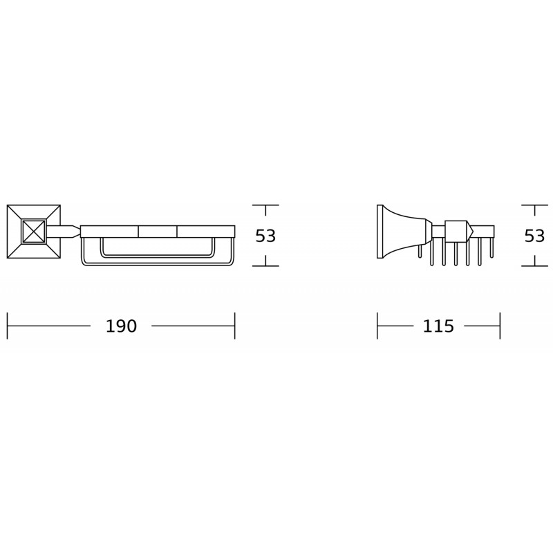 Mexen Dalia mýdlenka, chrom - 7017351-00