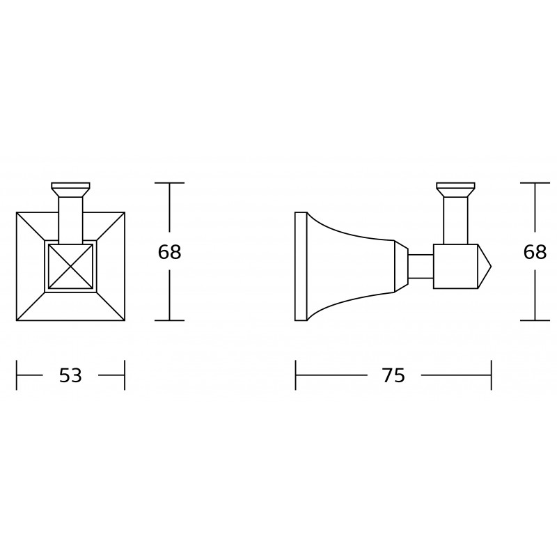 Mexen Dalia háček na ručník, černý - 7017335-70