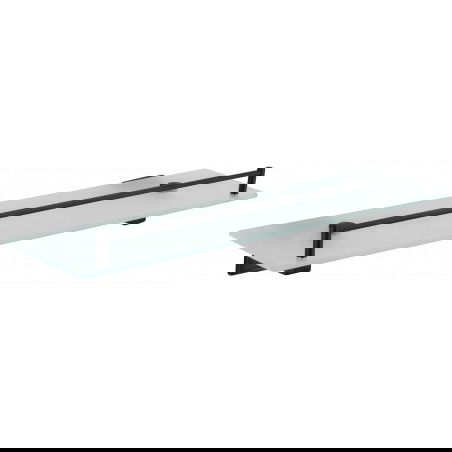 Mexen Dalia závěsná skleněná polička, černá - 7017337-70