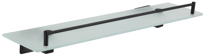 Mexen Dalia závěsná skleněná polička, černá - 7017337-70