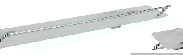 Mexen Dalia závěsná skleněná polička, chrom - 7017337-00